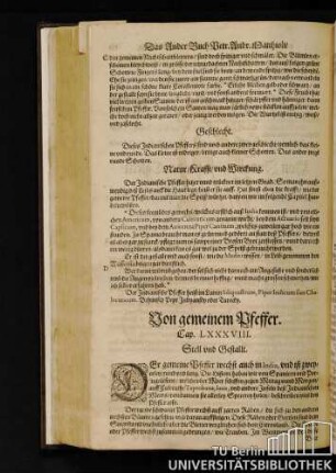 Cap. LXXXVIII. Von gemeinem Pfeffer.