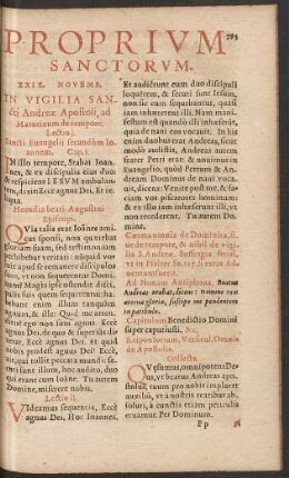 Proprium Sanctorum.