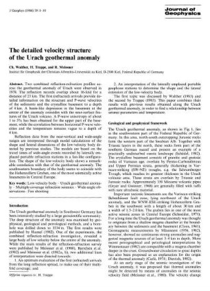 The detailed velocity structure of the Urach geothermal anomaly