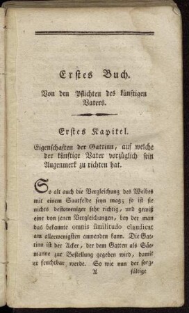 Erstes Kapitel. - Drittes Kapitel.