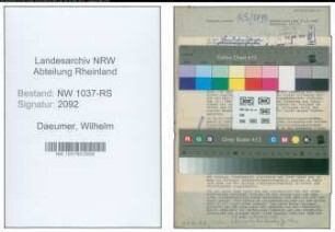 Entnazifizierung Wilhelm Daeumer , geb. 08.11.1888 (Schulrektor)