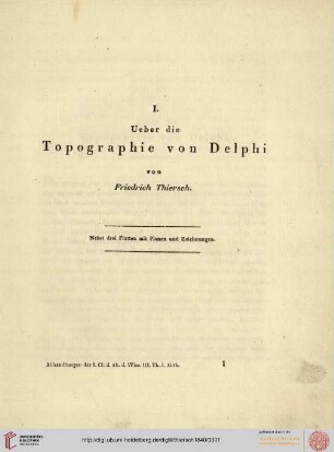 Über die Topographie von Delphi