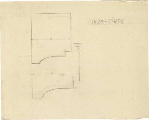 Billing, Hermann; Karlsruhe, (Baden-Württemberg) Ettlinger Tor; Ettlinger Tor, Bebauung Reichspostdirektion - Turm, Türen (Detail)