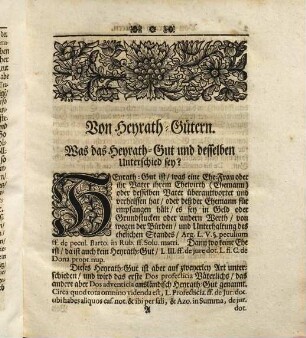 Tractatus de iure & privilegiis dotium oder von Recht und Freyheiten der Heyraths-Güter : oder vollkommener Unterricht von Heyrath-Gütern, Widerlag, Morgen-Gab, Fertigungen Paraphernalien u. auch andern Heyraths-Bedingnussen wie solches in den allgemeinen Rechten u. anderer bewährten Authoren Schrifften zufinden