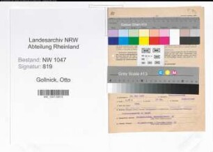 Entnazifizierung Otto Gollnick , geb. 24.05.1906 (Zollbeamter)