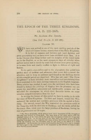 The epoch of the Three Kingdoms (A. D. 221-265) ... - Chapter XI