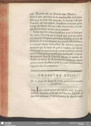 Chapitre XXXII. De la fonte du Smalt & de des autres préparations nécessaires