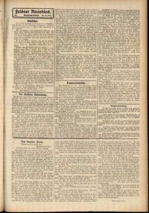 Zweite Ausgabe vom Mittwoch, den 22. Oktober 1913.