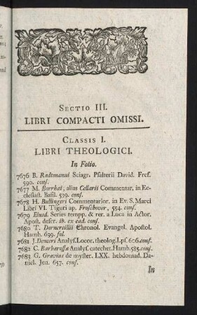 59-72, Sectio III. Libri Compacti Omissi