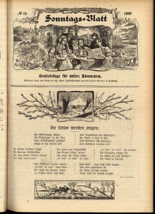Ausgabe vom Sonntag, den 11. April 1909.