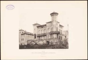 Villa des Herrn Fröhlich und Baumkauff, Braunschweig: Ansicht von Westen (aus: Öffentliche und Privatgebäude, 1887)