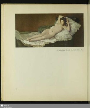 Die nackte Maja. Gemälde, um 1798