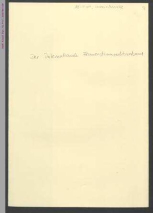 Berichte über den 29. Kongress des Internationalen Stimmrechtsverbands in Dublin 1961