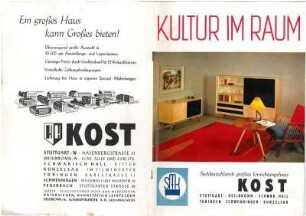 Möbel-Katalog "KULTUR IM RAUM" des Einrichtungshauses Kost für SMK-Möbel