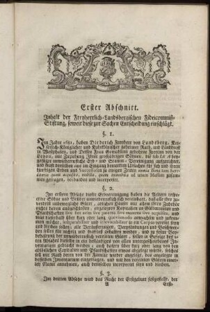 Erster Abschnitt. - Zehnter Abschnitt.