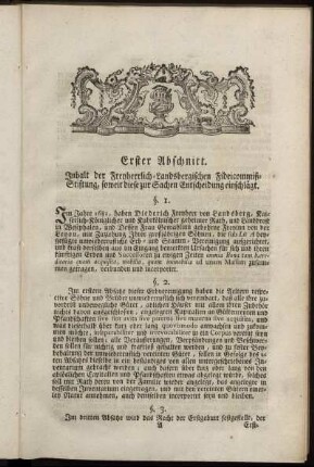 Erster Abschnitt. - Zehnter Abschnitt.
