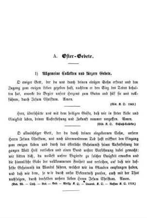 A. Oster-Gebete.