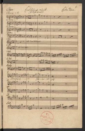 Einführungsmusik Winkler 1773; V (4), Coro, orch; BR-CPEB Fp 48; H 821f; Wq 252