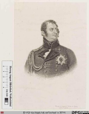 Bildnis Friedrich August (Frederick Augustus), kgl. Prinz von Großbritannien, Irland u. Hannover, 1784 Herzog von York u. Albany, 1764-1802 letzter Fürstbischof von Osnabrück