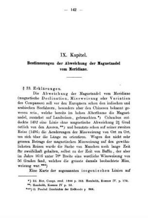 IX. Kapitel. Bestimmungen der Abweichung der Magnetnadel vom Meridiane.