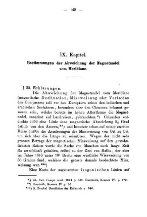 IX. Kapitel. Bestimmungen der Abweichung der Magnetnadel vom Meridiane.