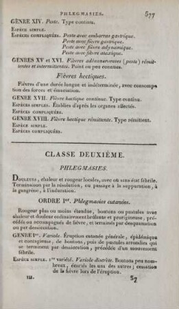 Classe deuxième