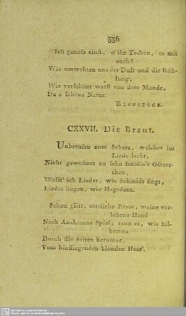 CXXVII. Die Braut