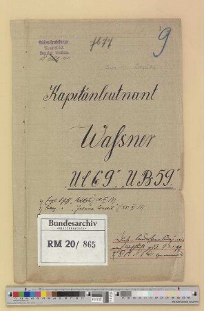 Fall Kapitänleutnant Erwin Waßner: Bd. 1