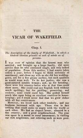 The vicar of Wakefield : a tale