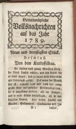 Neun und dreyßigstes Stück