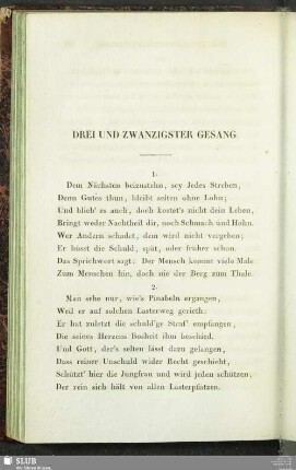 Drei Und Zwanzigster Gesang