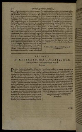 In Revelationes Coelestes Quæ communiter extravagantes appellantur.
