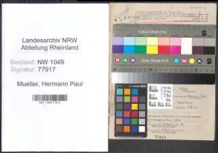 Entnazifizierung Hermann Paul Mueller , geb. 29.08.1910 (Maschinenbaumeister)
