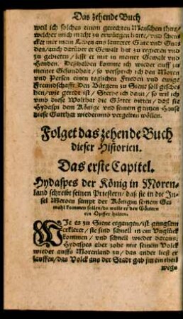 Folget das zehende Buch dieser Historien.