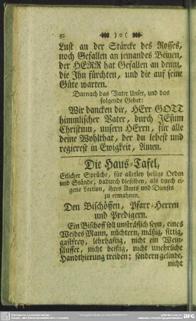 Die Haus-Tafel