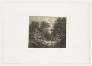 Waldlandschaft mit Figur, Blatt 84 der Folge "Werke"