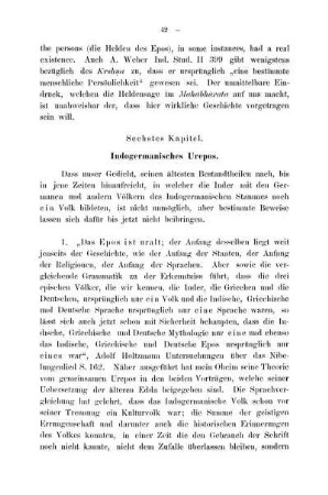 Sechstes Kapitel. Indogermanisches Urepos.