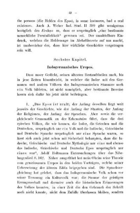 Sechstes Kapitel. Indogermanisches Urepos.
