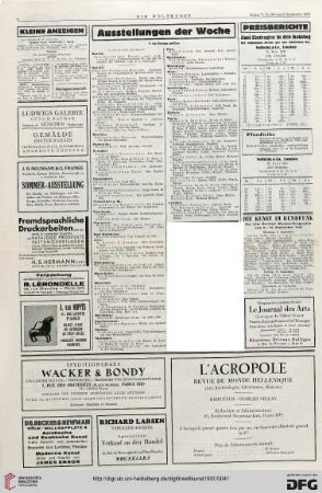 Nr. 36 (6. Sep. 1931), S. 4: Preisberichte