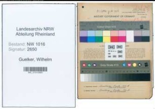 Entnazifizierung Wilhelm Guelker , geb. 05.05.1889 (Postverwalter)
