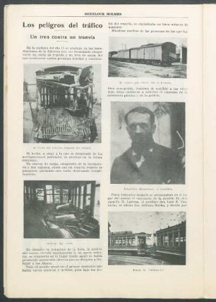 Los peligros del tráfico - Un tren contra un tranvía