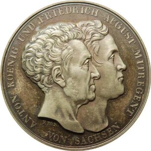 König Anton und Friedrich August - auf den Verfassungsvertrag