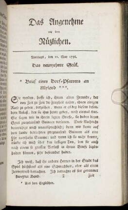 Das neunzehnte Stück. Montags, den 10. May 1756.