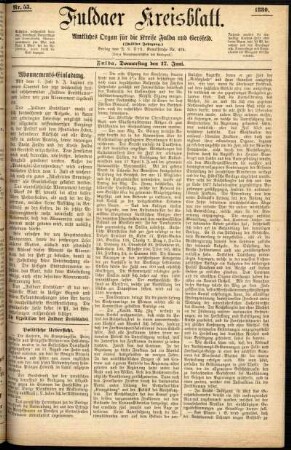 Ausgabe vom Donnerstag, den 17. Juni 1880.