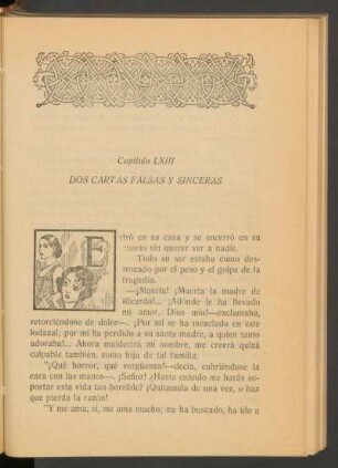 Capítulo LXIII - Dos cartas falsas y sinceras