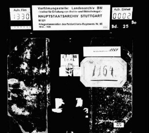 Kriegsstammrolle der Leichten Munitionskolonne Nr. 1164