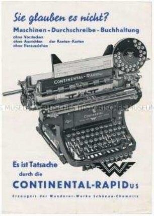 Kombination von Buchungs- und Schreibmaschine CONTINENTAL-RAPIDUS
