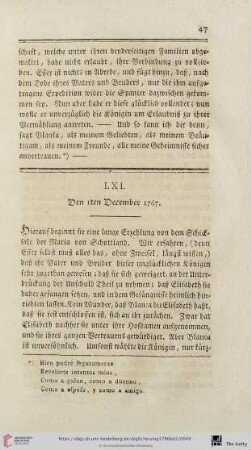 LXI- LXIX (Den 1ten December 1767 - Den 29ten December 1767)