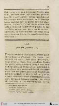 LXI- LXIX (Den 1ten December 1767 - Den 29ten December 1767)