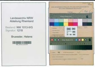 Entnazifizierung Helene Bruessler , geb. 13.01.1916 ()